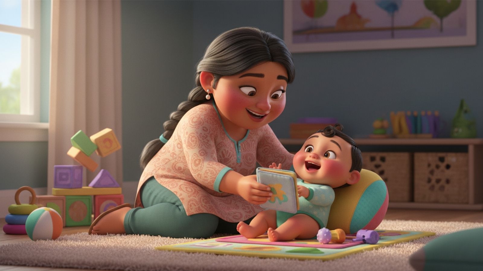 5 Months Milestones | Betteroo 5 month old baby during tummy time reaching for a toy, illustrating common 5 month milestones in development