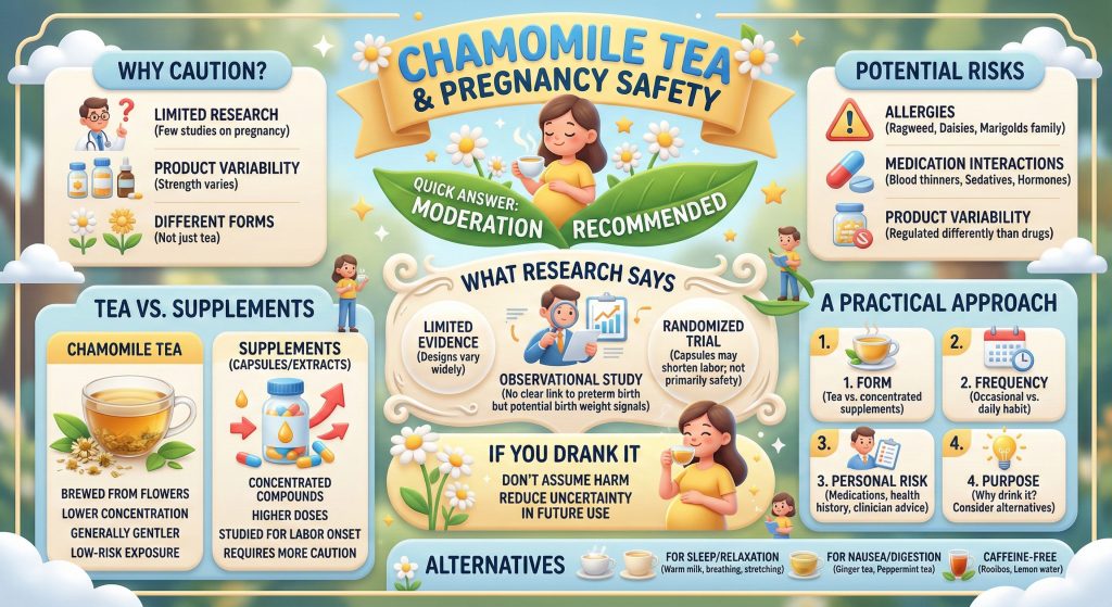 Chamomile Tea and Pregnancy, everything you need to know