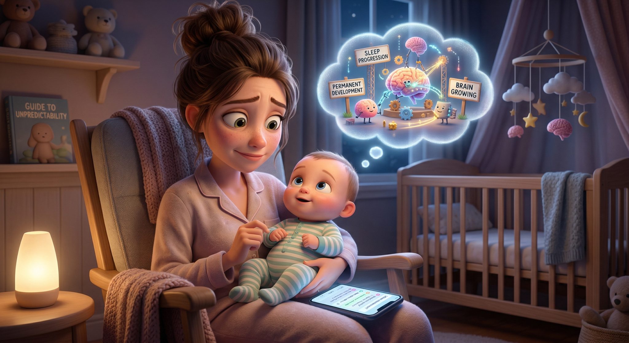 Sleepregressionagestimeline | Betteroo Sleep regression ages timeline showing when babies and toddlers experience sleep disruptions from 0 to 2 years