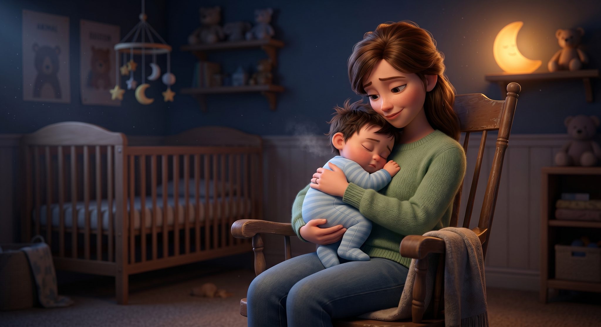 Baby asleep on parent's chest, guide for babies who won't sleep unless held