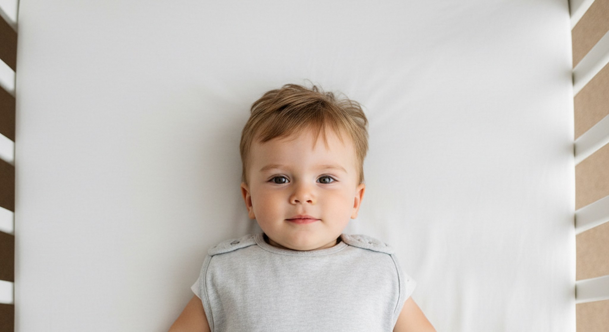 17 month old sleep schedule, baby sleeping safely on their back in a bare crib
