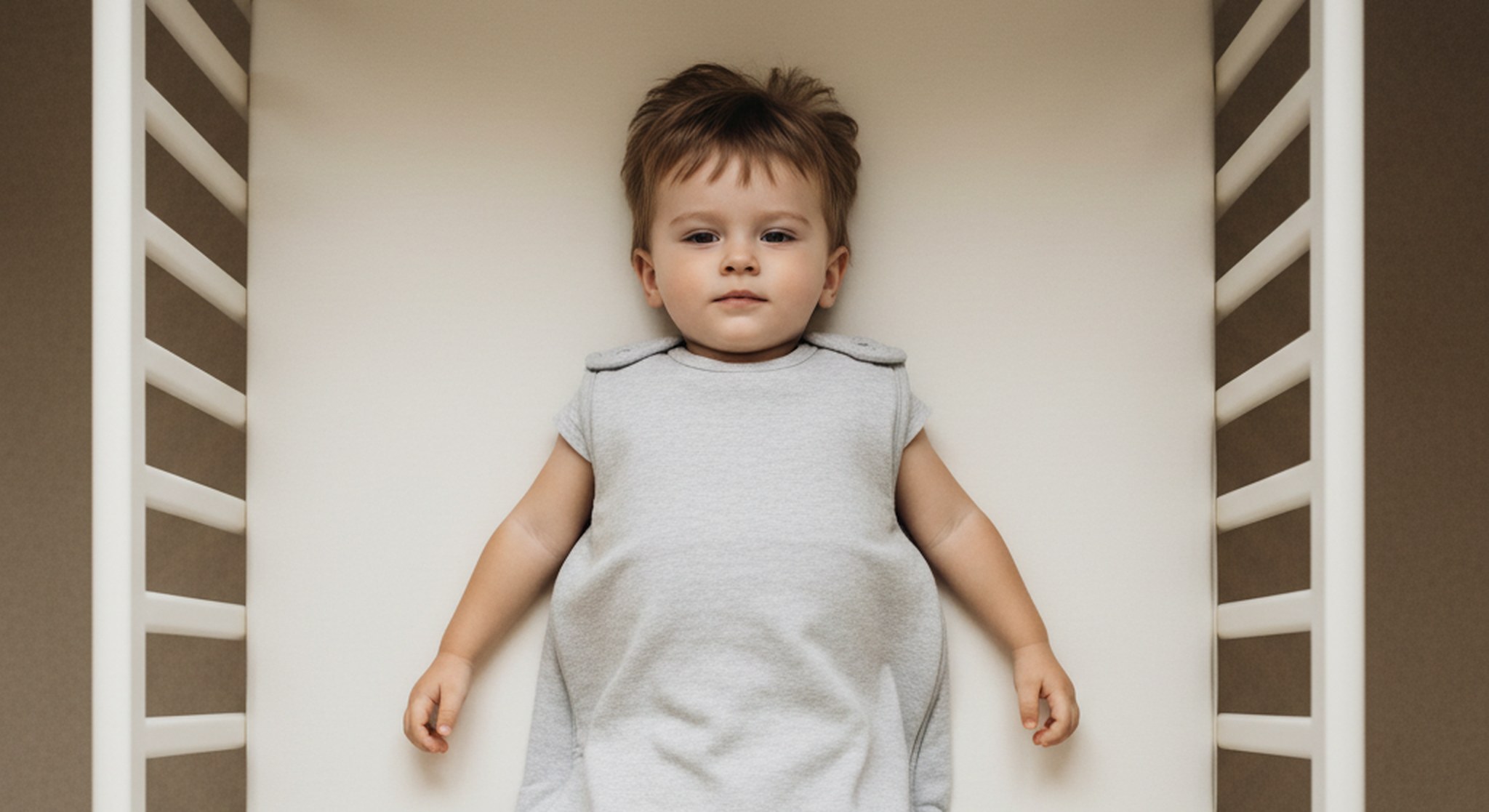 22 month old sleep schedule, baby sleeping safely on their back in a bare crib