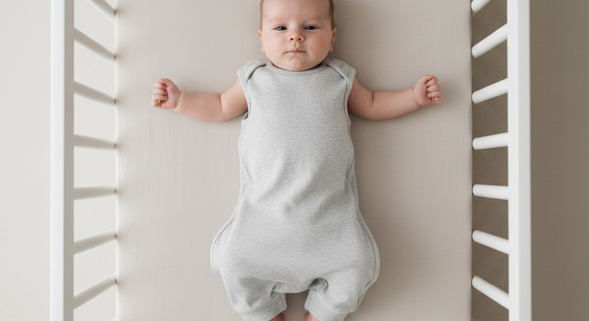 3 month old sleep schedule, baby sleeping safely on their back in a bare crib