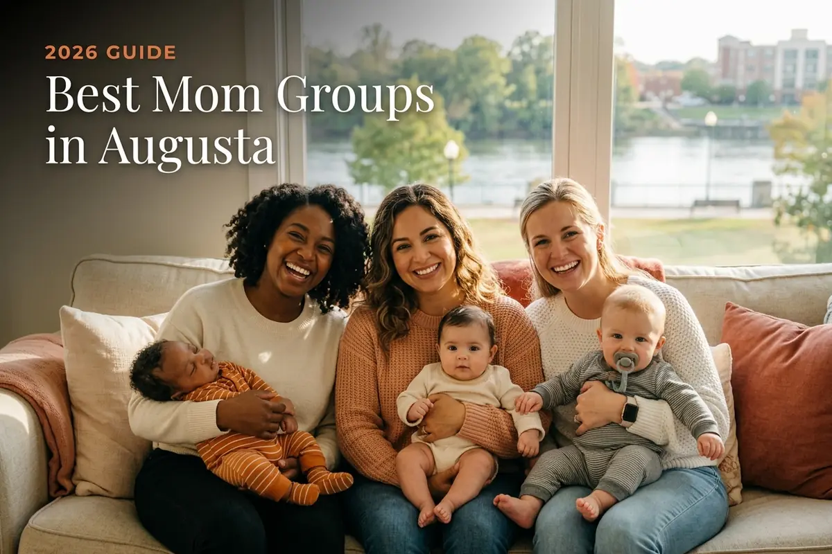 Best mom groups in Augusta 2026 guide, three moms with babies
