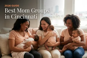 Moms and babies together at a mom group meetup in Cincinnati, OH, best mom groups in Cincinnati 2026 guide