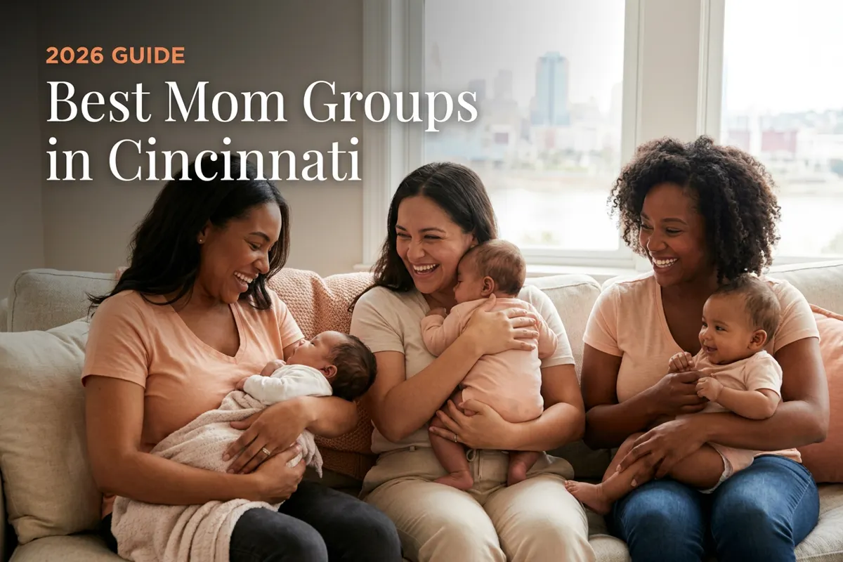 Moms and babies together at a mom group meetup in Cincinnati, OH, best mom groups in Cincinnati 2026 guide