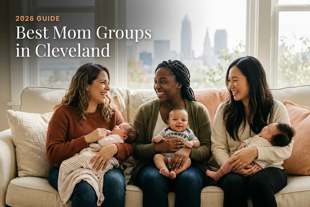 Moms and babies together at a mom group meetup in Cleveland, OH, best mom groups in Cleveland 2026 guide