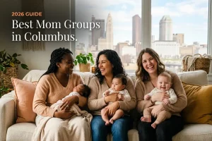 Moms and babies together at a mom group meetup in Columbus, OH, best mom groups in Columbus 2026 guide