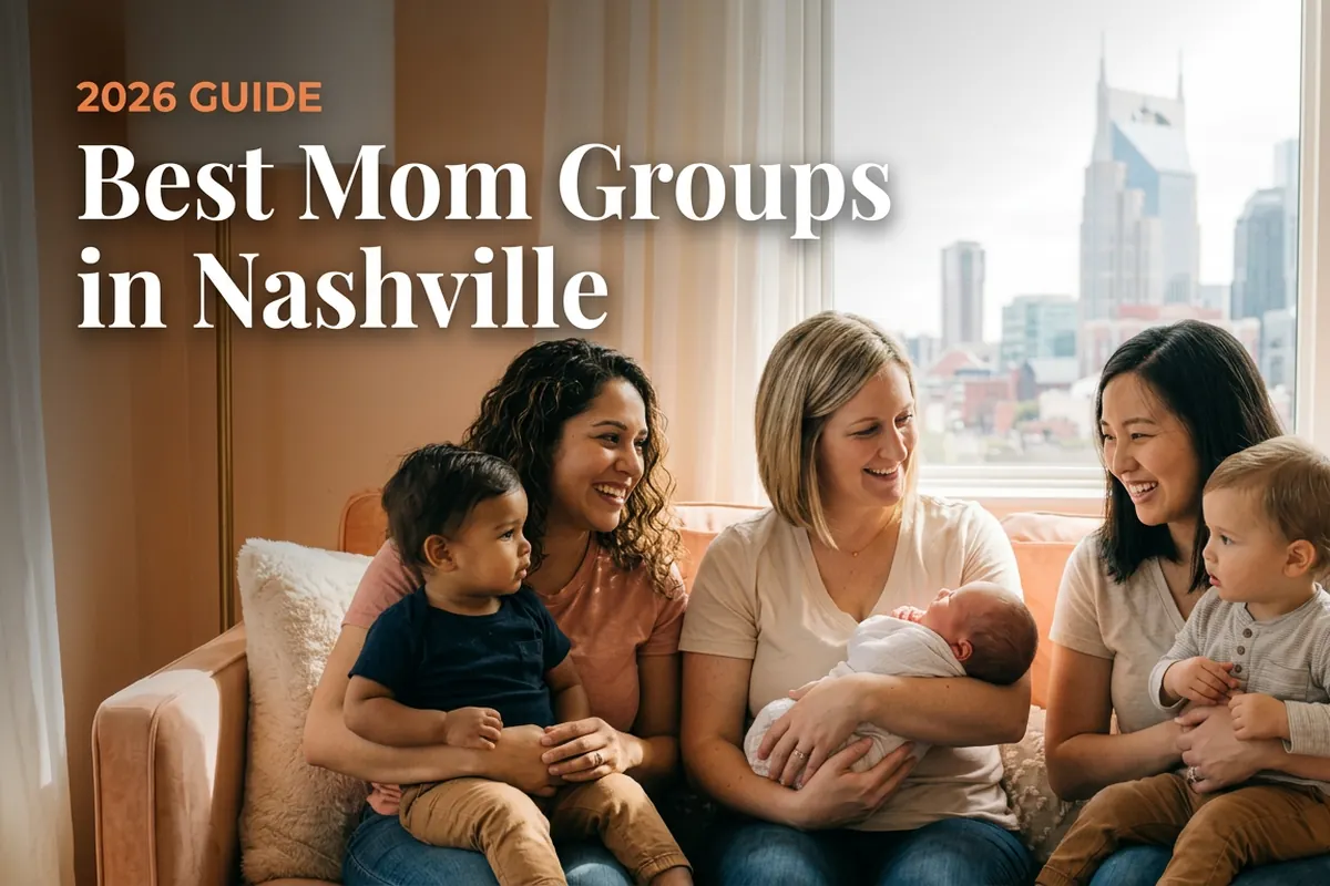 Moms and babies gathered at a mom group in Nashville, TN
