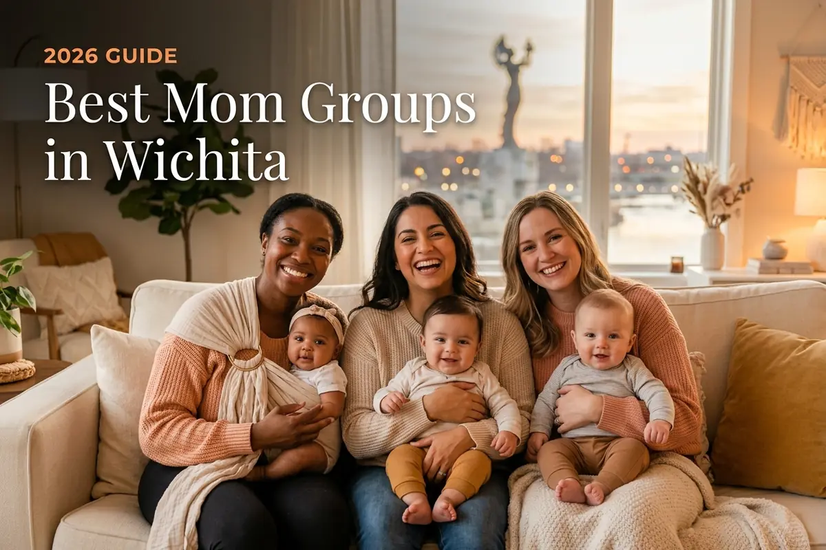 Best mom groups in Wichita 2026 guide, three moms with babies
