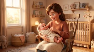 Parent carefully swaddling a newborn in a soft muslin blanket in a warm nursery, showing how to swaddle a baby safely