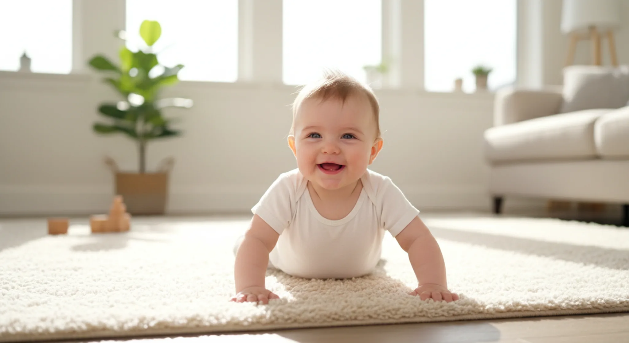 6 month old baby pushing up on straight arms during tummy time