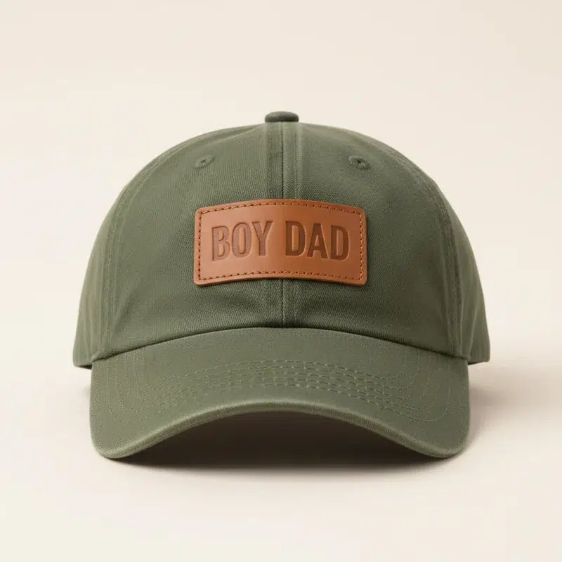 Boy Father Leather Patch Cap