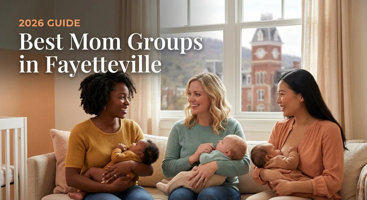 Best mom groups in Fayetteville 2026 guide, three moms with babies