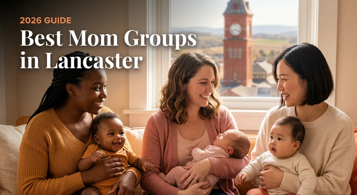 Bestmomgroupslancaster2026 | Betteroo Best mom groups in Lancaster 2026 guide, three moms with babies
