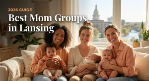 Best mom groups in Lansing 2026 guide, three moms with babies