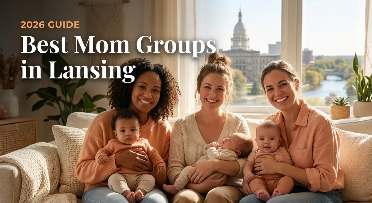 Best mom groups in Lansing 2026 guide, three moms with babies