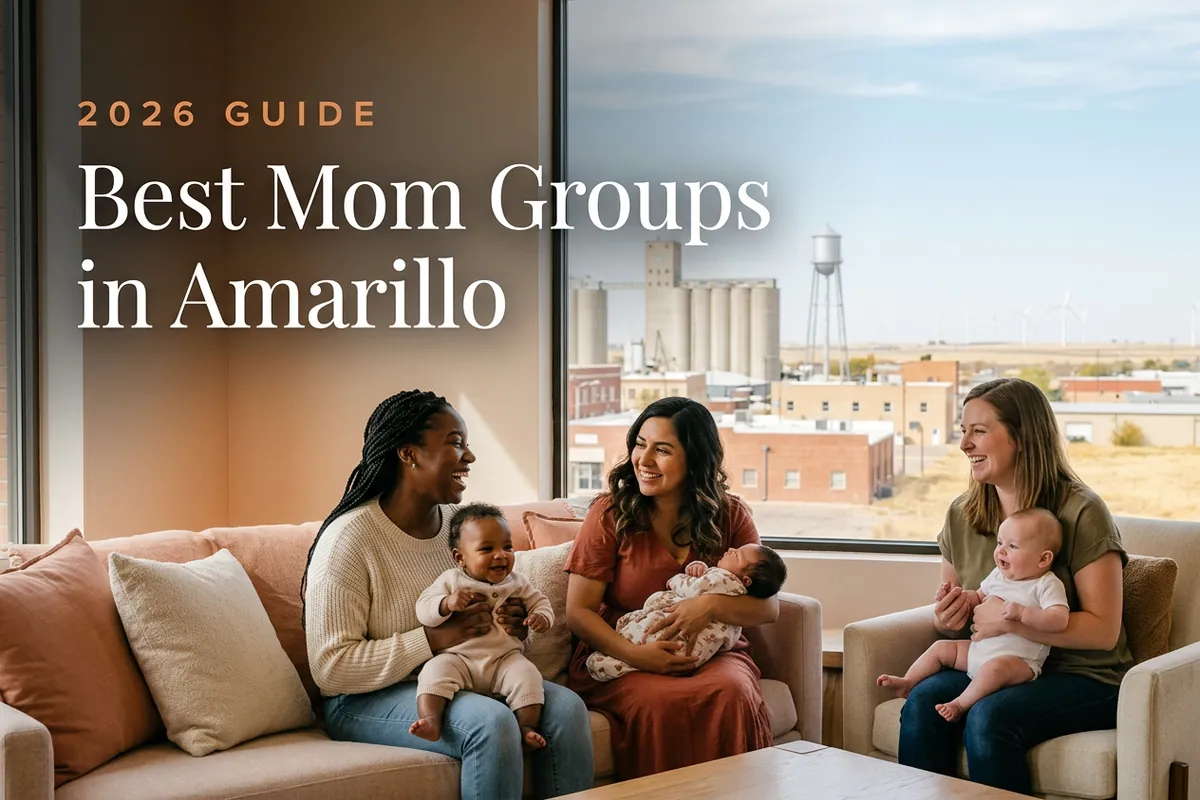 Best mom groups in Amarillo, TX: three moms holding their babies at a Amarillo new-parent meetup