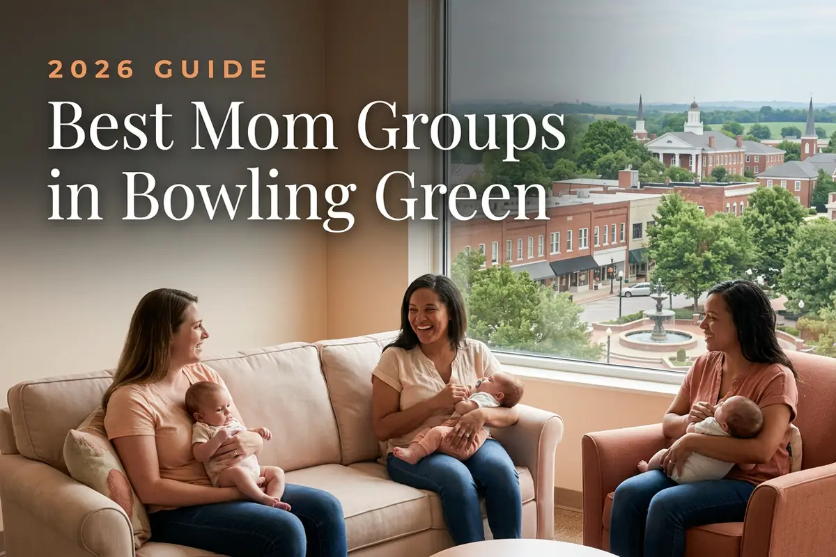 Best mom groups in Bowling Green, KY: three moms holding their babies at a Bowling Green new-parent meetup