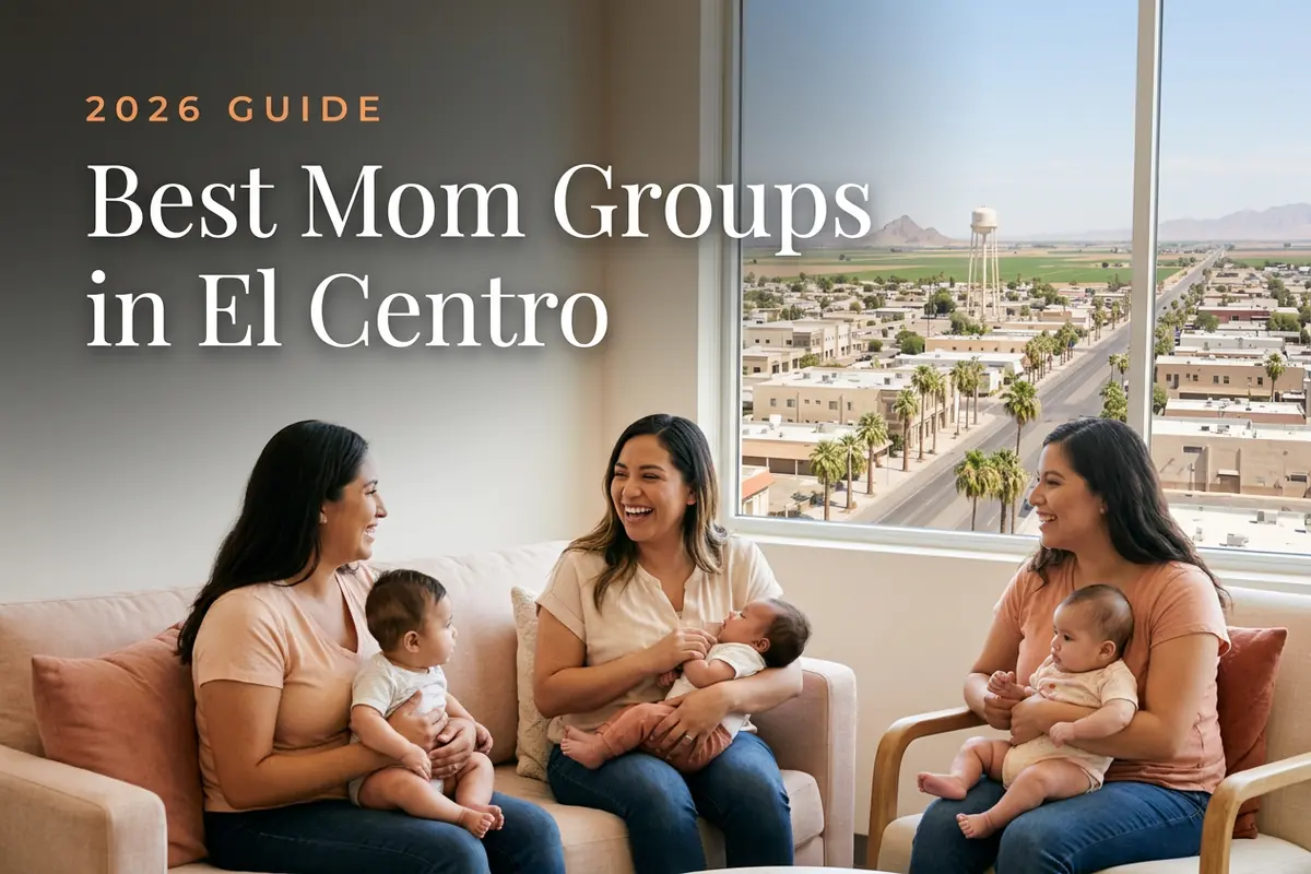 Best Mom Groups in El Centro | Betteroo Best mom groups in El Centro, CA: three moms holding their babies at an El Centro new-parent meetup