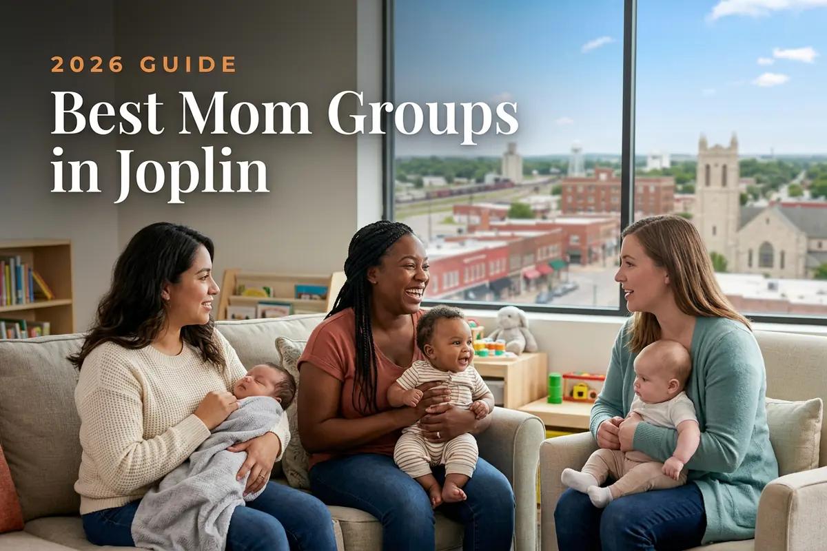 Best mom groups in Joplin, MO: three moms holding their babies at a Joplin new-parent meetup